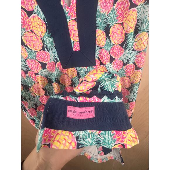 Simply Southern Pineapple Print Sleeveless Tunic Top Women’s XL - Picture 8 of 10